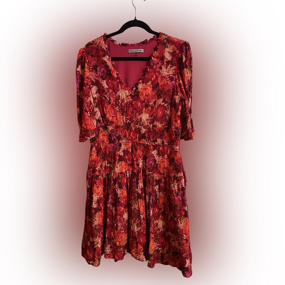 Danny & Nicole Womens Short Sleeve Floral